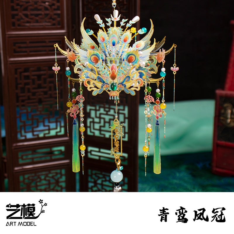 Art Model Phoenix Crown 3D Three-Dimensional Puzzle Metal Assembled Model Handmade Diy Material Gift Car Hanging Ornaments - Image 1